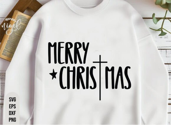 Christian Merry Christmas Svg Png, Bible Graphics & T-Shirt Designs