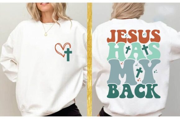 Jesus Has My Back T-Shirt Design Graphics Review
