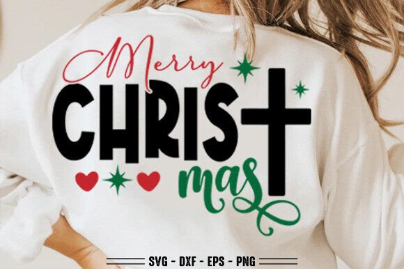 Merry Christmas PNG & Christian SVG Graphics for T-Shirt Designs